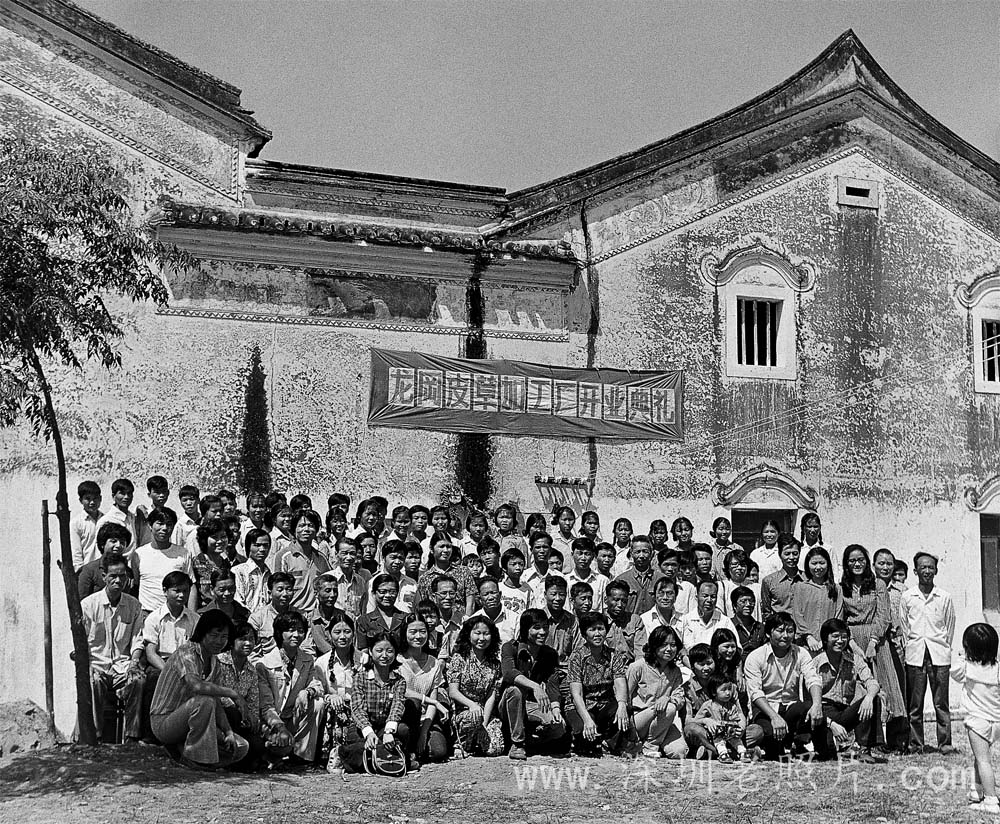 龙岗皮草加工厂开业，这是全体员工合影（1979）